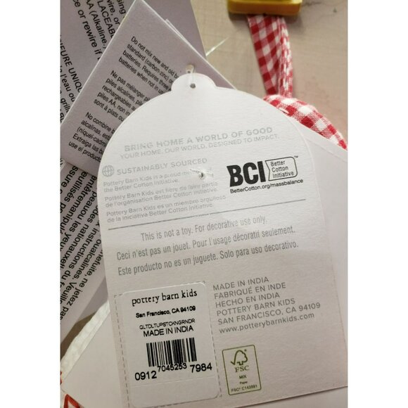 Pottery Barn Kids Holiday Light-Up Quilted Christmas Stocking MARIO Monogram - Picture 6 of 10